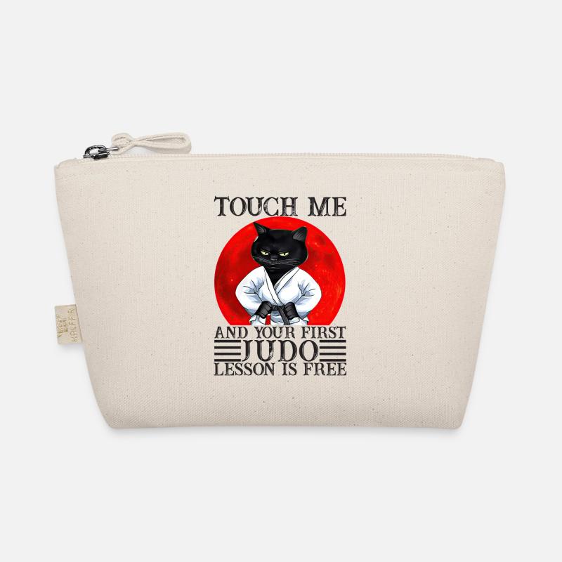 Touch Me And Your First Judo Lesson Is Free Funny - Bio-Täschchen - Natur