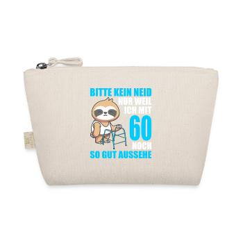 60. Geburtstag 60 Jahre Faultier Faultiere - Bio-Täschchen - Natur - Vorne