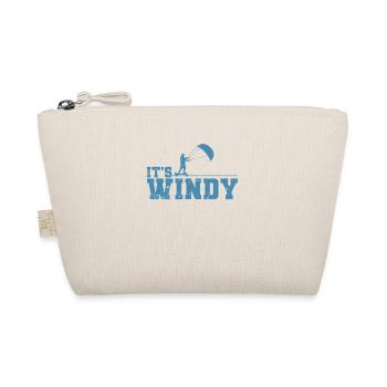 Kitelandboarding It's Windy Outside - Organic Pouch - nature - Front