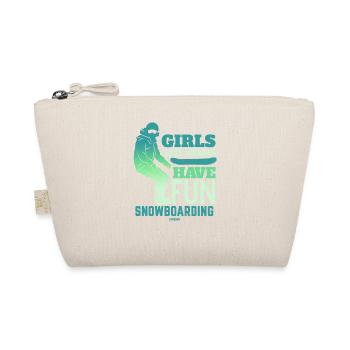 Winter Alps sister snowboarding - Organic Pouch - nature - Front
