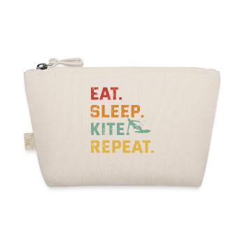 Eat Sleep Kite Repeat Retro Kitesurfer Sportif - Trousse biologique - nature - Devant