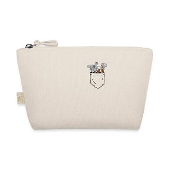 Woodworking Tools Fake Pocket Carpenter Gift Funny - Organic Pouch - nature - Front