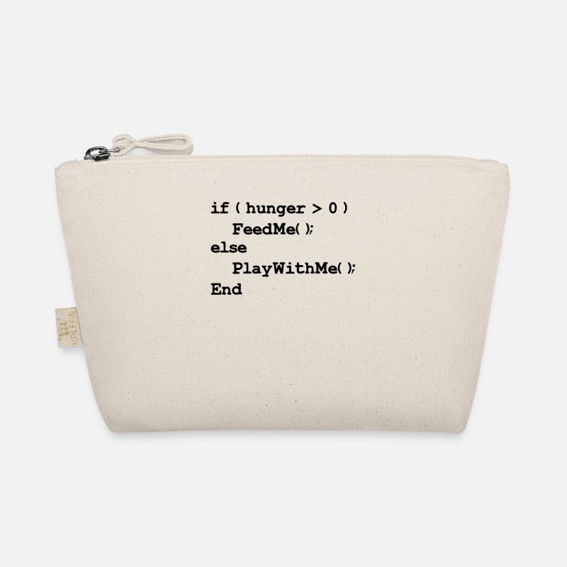 Feed Me Play With Me Javascript Baby Bodysuit - Bio-Täschchen - Natur