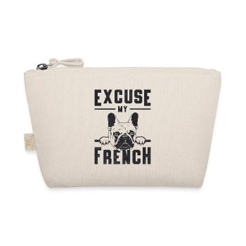 Französische Bulldogge Hunde Vintage Geschenkidee - Bio-Täschchen - Natur - Vorne