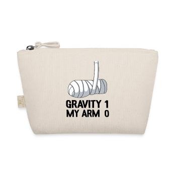 Broken Arm Get Well Soon Gift Gravity 1 Funny - Organic Pouch - nature - Front