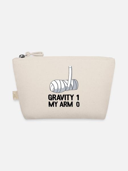Gebrochener Arm Gute Besserung Geschenk Genesung - Bio-Täschchen - Natur - Vorne