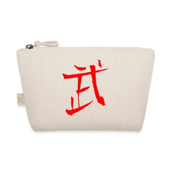 Bu (War) Japanese Kanji / Characters - BUDO - Organic Pouch - nature - Front