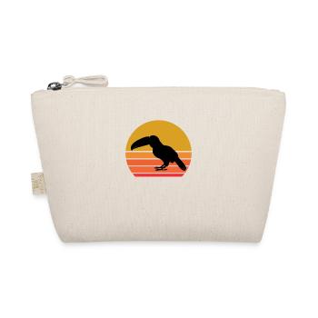 Retro Sonne Tukan Vogel Geschenkidee - Bio-Täschchen - Natur - Vorne