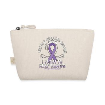 Cancer awareness lavender ribbon - Organic Pouch - nature - Front