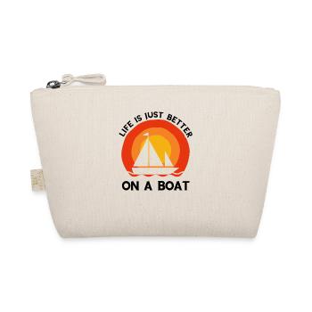 Life is just better on a boat - Bio-Täschchen - Natur - Vorne