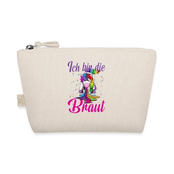 Ich bin die Braut Fabel Einhorn Hochzeit Party Fan - Bio-Täschchen - Natur - Vorne