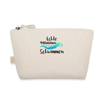 Echte Mädchen Schwimmen - Schwimmen - Schwimm - Sc - Bio-Täschchen - Natur - Vorne