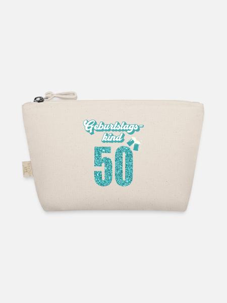 50. Geburtstag 50 Jahre 50er Geburtstagskind - Bio-Täschchen - Natur