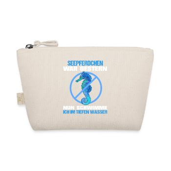Seepferdchen gemacht Kind lernt das Schwimmen - Bio-Täschchen - Natur - Vorne