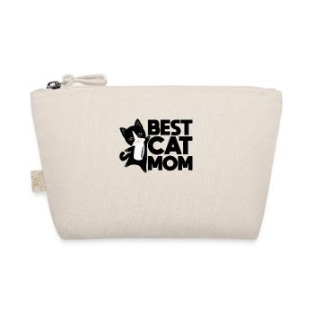 Worlds best cat mom - Katzen Schwarz - Bio-Täschchen - Natur - Vorne