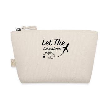 Let The Adventure Begin - Travel Airplane Reisen - Bio-Täschchen - Natur - Vorne