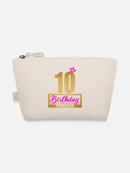10. Geburtstag 10 Jahre 10er Birthday Princess - Bio-Täschchen - Natur