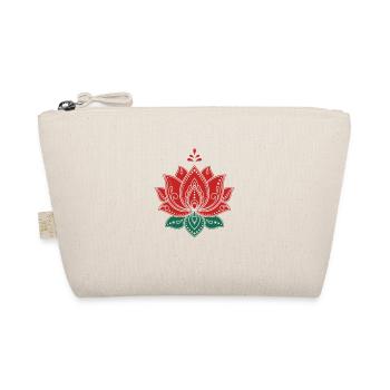 Lotus water lily lotus flower hippie design - Organic Pouch - nature - Front