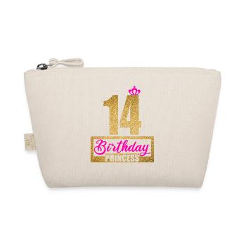 14th Birthday 14 years 14th Birthday Princess - Organic Pouch - nature - Front