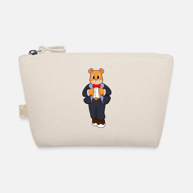 Bär als Bräutigam mit Anzug Bio-Täschchen