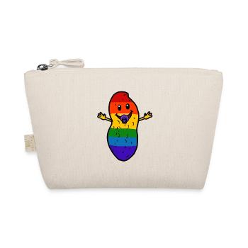 Arachide Bébé LGBT Drapeau arc-en-ciel Gay Pride - Trousse biologique - nature - Devant