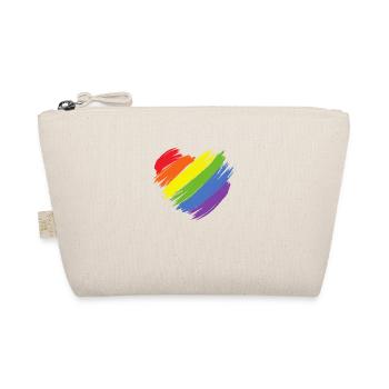Arc-en-ciel coeur LGBT CSD Love - Trousse biologique - nature - Devant