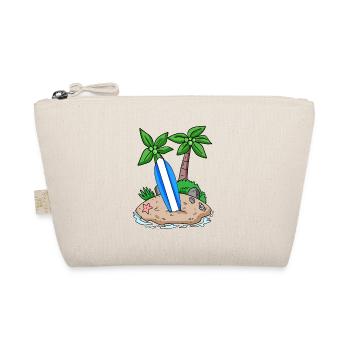 Island with surfboard - Organic Pouch - nature - Front
