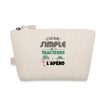 Je Suis Un Mec Simple J'aime Les Tracteurs et L'Ap - Trousse biologique - nature - Devant