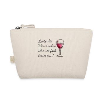 Wein Spruch - Bio-Täschchen - Natur - Vorne