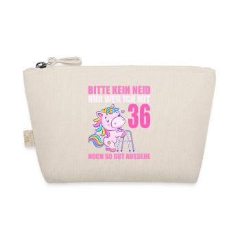 Bitte kein Neid 36 Jahre Einhorn 36. Geburtstag - Bio-Täschchen - Natur - Vorne