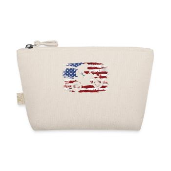 Motocross Dirt Bike amerikanische Flagge - Bio-Täschchen - Natur - Vorne