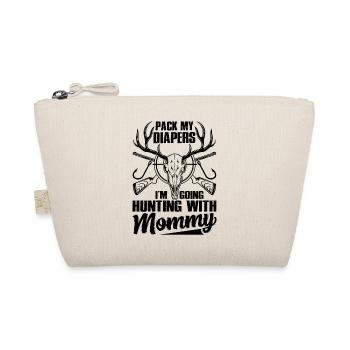 Pack My Diapers I'm Going Hunting With Mommy - Organic Pouch - nature - Front