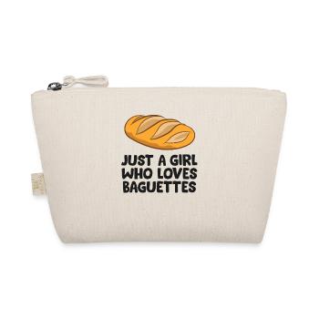 Baguette Girl Juste une fille qui aime les baguettes - Trousse biologique - nature - Devant