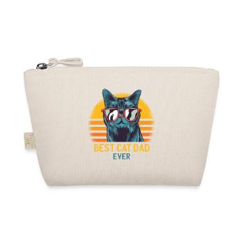 Vintage Meilleur Papa Chat Jamais Drôle Lunettes de soleil de chat - Trousse biologique - nature - Devant
