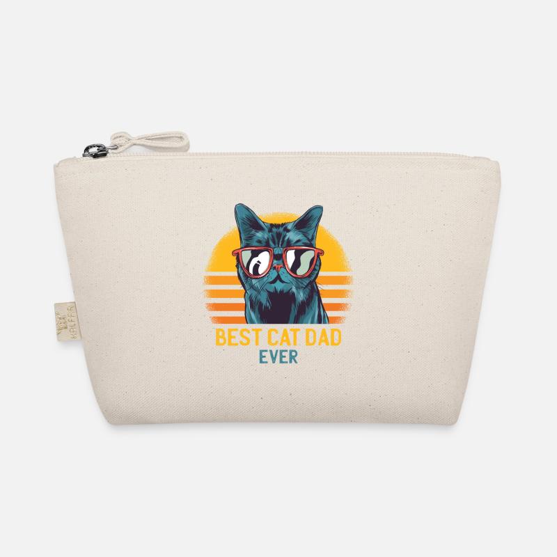 Vintage Meilleur Papa Chat Jamais Drôle Lunettes de soleil de chat Trousse biologique