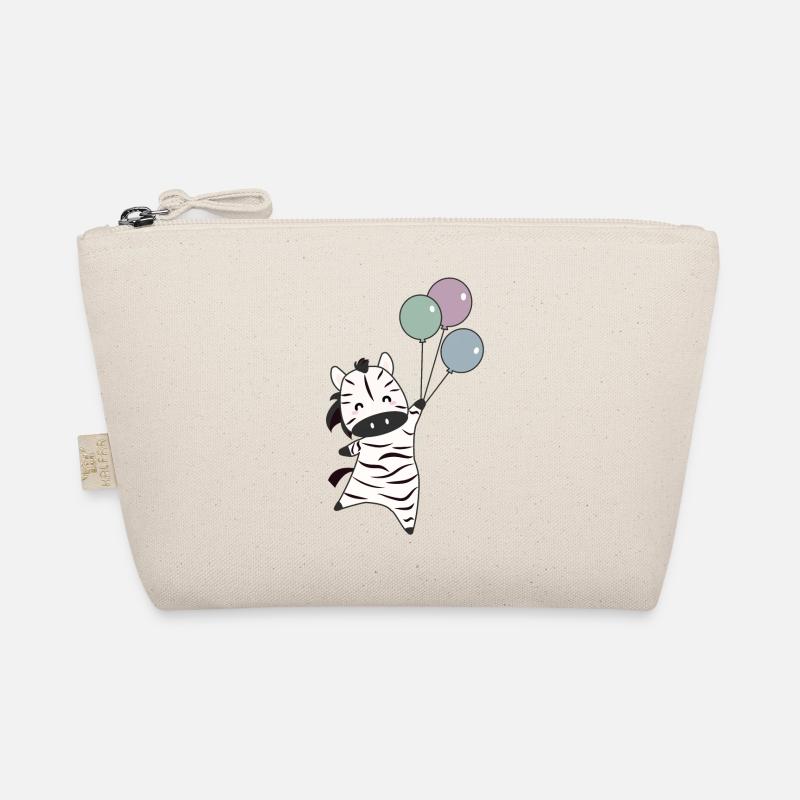 Zebra vole avec des ballons vers le haut des animaux mignons Trousse biologique