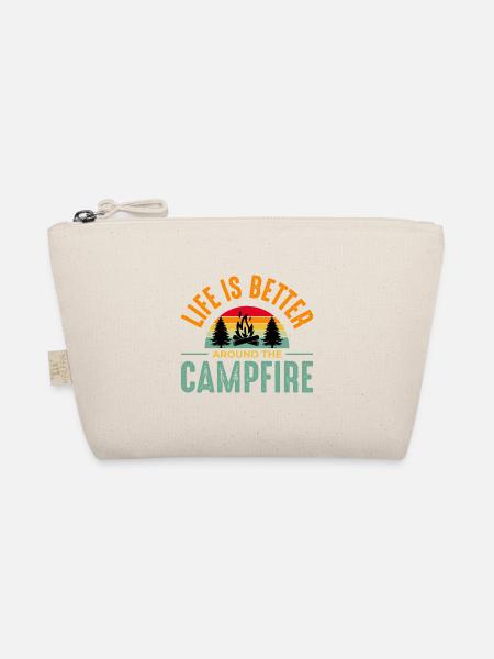 Camping Camping Nature Freedom Holiday Holidays - Organic Pouch - nature - Front