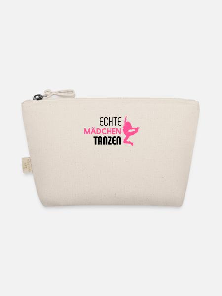 Echte Mädchen tanzen - Tanzen - Mädchen - Tänzerin - Bio-Täschchen - Natur - Vorne