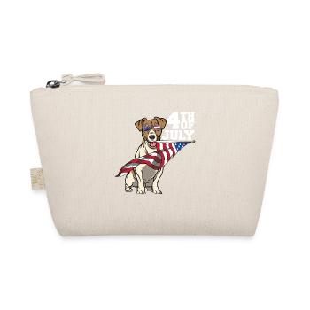 Beagle Hund 4 July Amerika Unabhängikeit Geschenk - Bio-Täschchen - Natur - Vorne