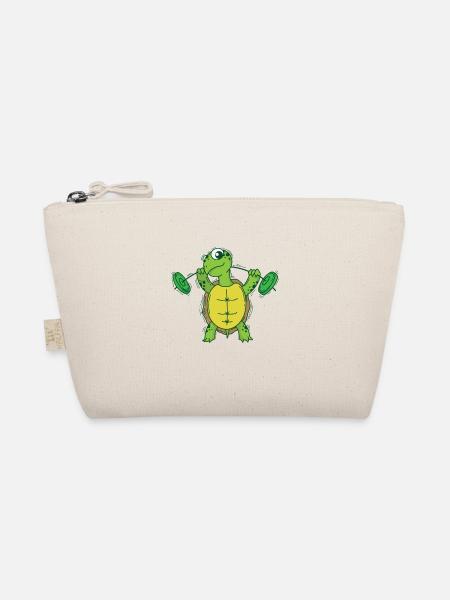 La tortue aime le fitness et le levage de poids - Trousse biologique - nature - Devant