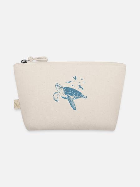 Tortue dans l’eau avec des oiseaux dans le ciel - Trousse biologique - nature - Devant