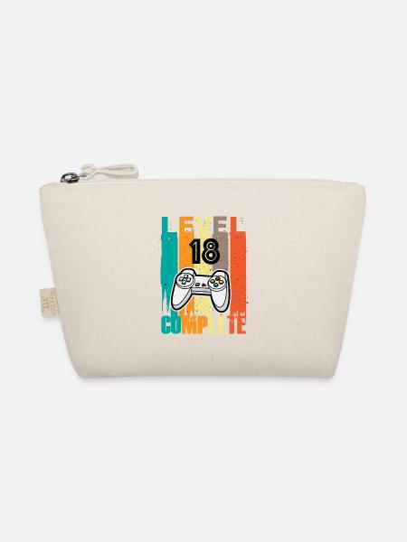 Level 18 Complete Controller 18th Birthday - Organic Pouch - nature - Front