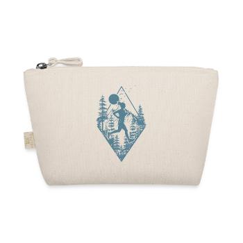 Trail running in the forest - Organic Pouch - nature - Front