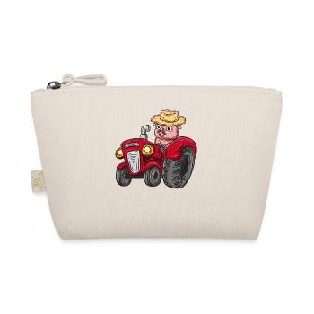 Tractor pig farmer - Organic Pouch - nature - Front