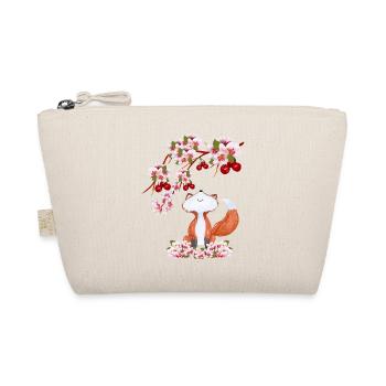 Sakura Kawaii Fox among Cherry Blossoms Japan - Organic Pouch - nature - Front