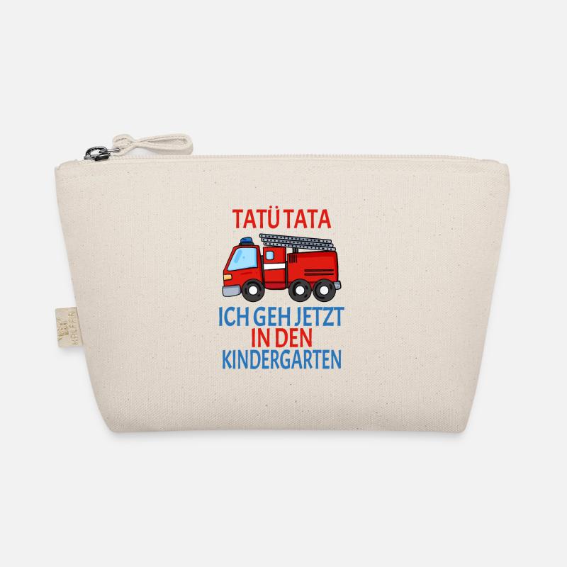 Kindergarten Feuerwehr Geschenk - Bio-Täschchen - Natur