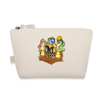 2 years excavator children's birthday - Organic Pouch - nature - Front