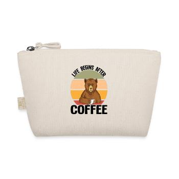 Kaffee Kaffeetrinker Nachtaktiv Büro Geschenk - Bio-Täschchen - Natur - Vorne