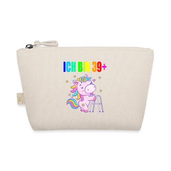 40 Jahre Einhorn ich bin 39+ 40. Geburtstag - Bio-Täschchen - Natur - Vorne