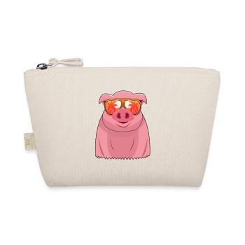 Schwein Sonnenbrille Sommer - Bio-Täschchen - Natur - Vorne